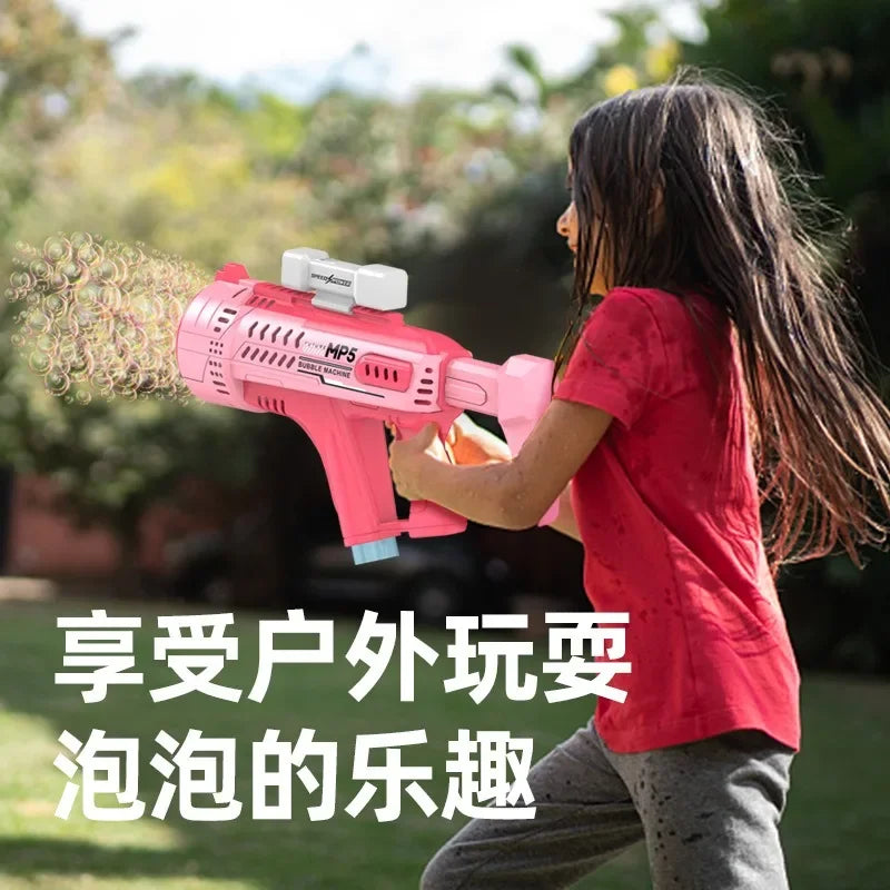 New fully automatic 57 hole new energy electric colorful light bubble gun