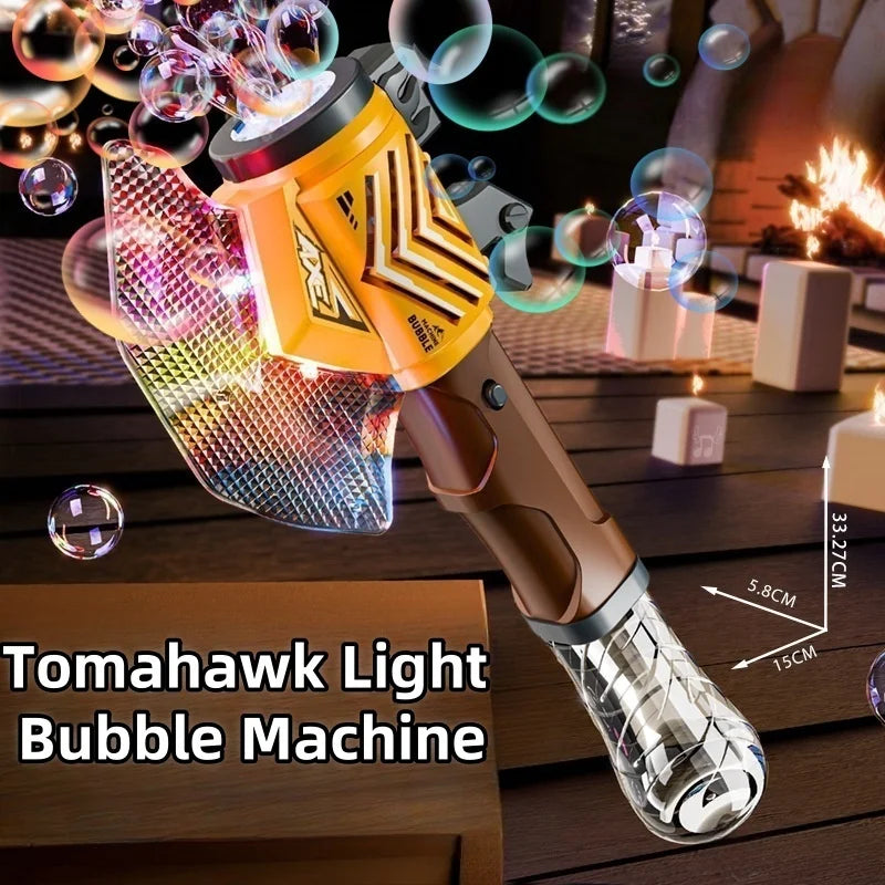 Handheld Bubble Wands Automatic Continuous Foaming Gun LED