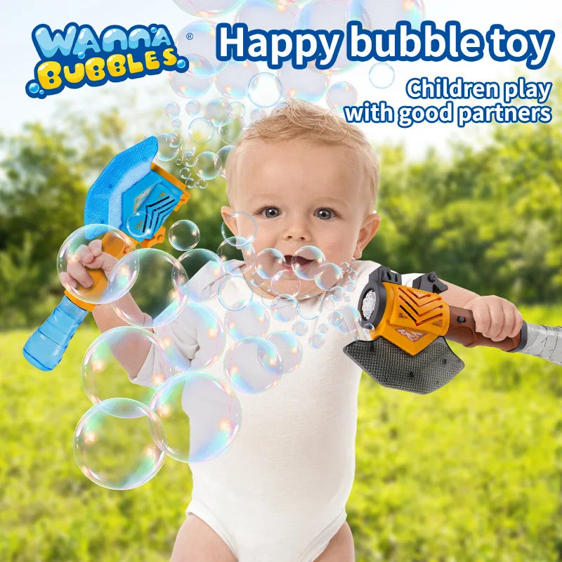Handheld Bubble Wands Automatic Continuous Foaming Gun LED