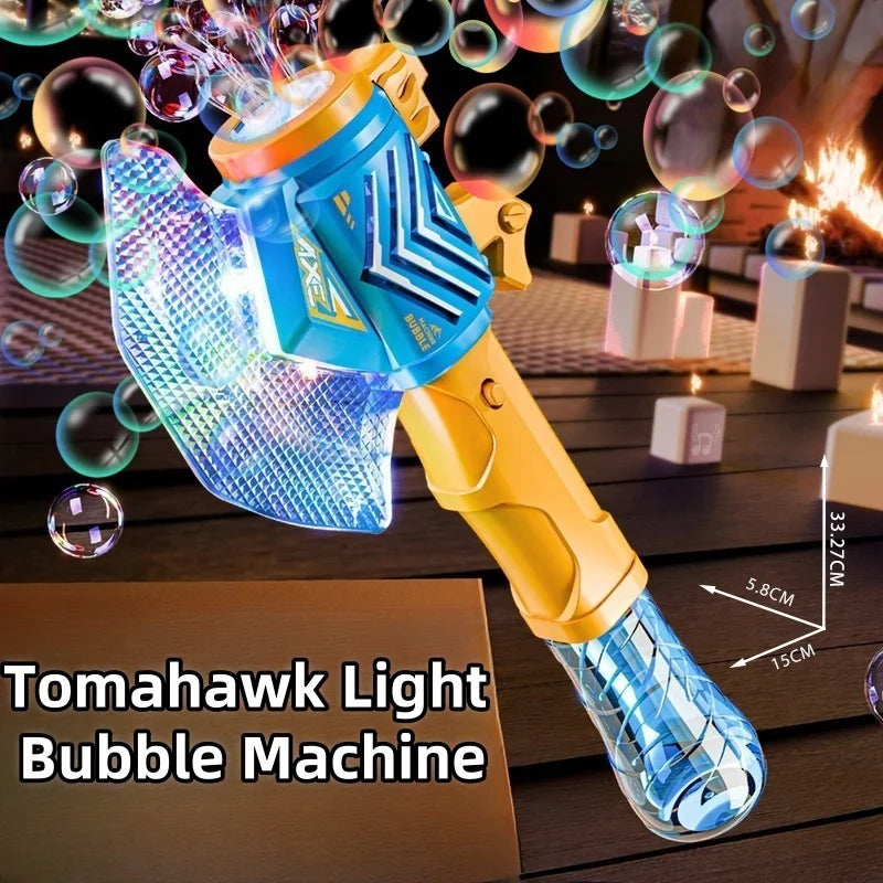 Handheld Bubble Wands Automatic Continuous Foaming Gun LED