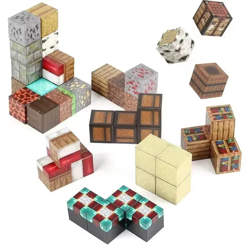Magnetic Building Blocks Mine World Cube