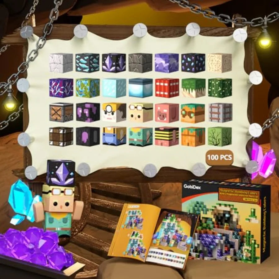 100PCS Magnetic Building Blocks