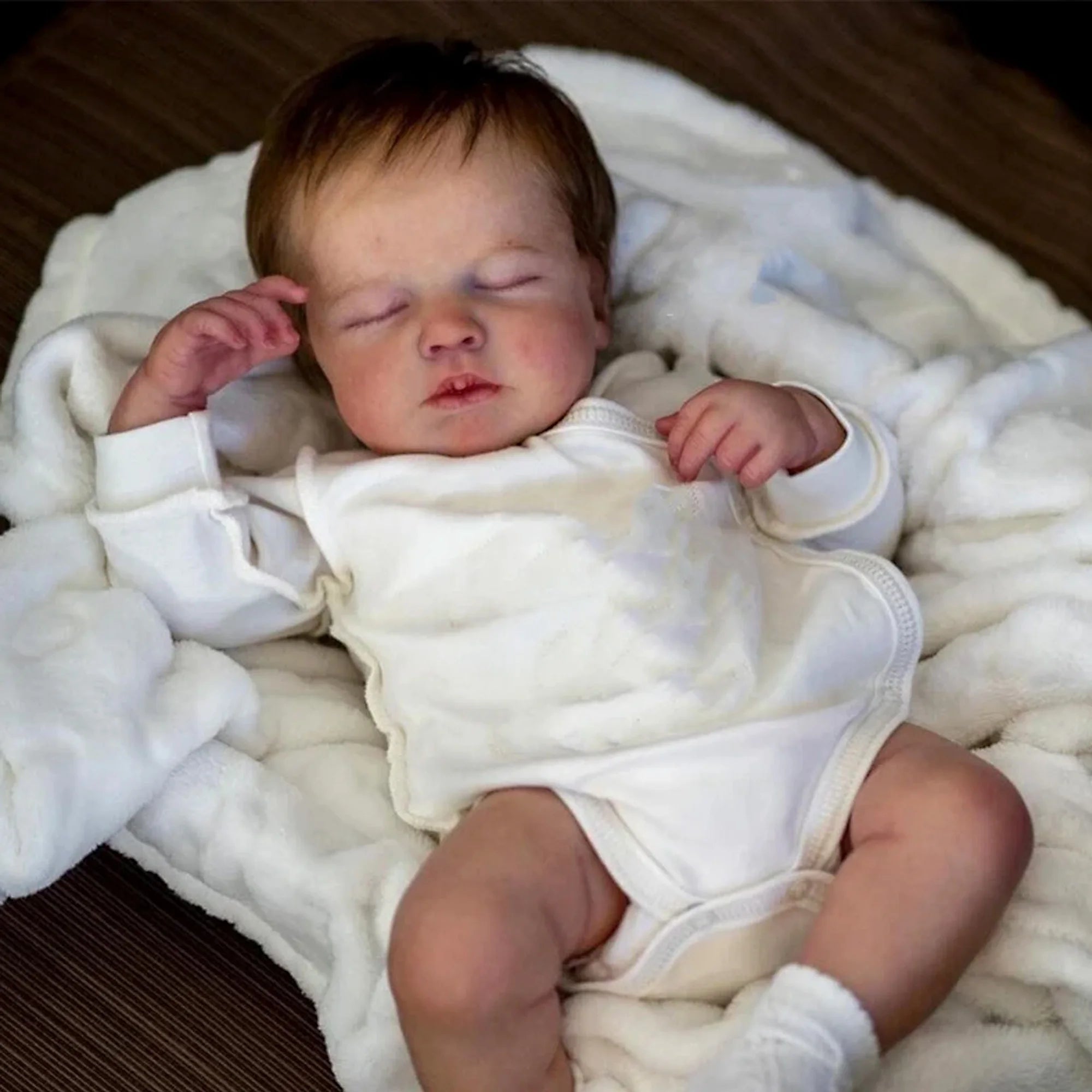 Bunny - 20Inch Reborn Baby Doll Boy or Girl Full Body Silicone Vinyl With Rooted Hair