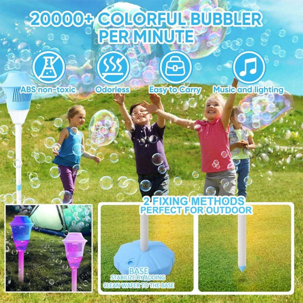 Automatic Bubble Blower with Lights & Music Standing Bubble Machine