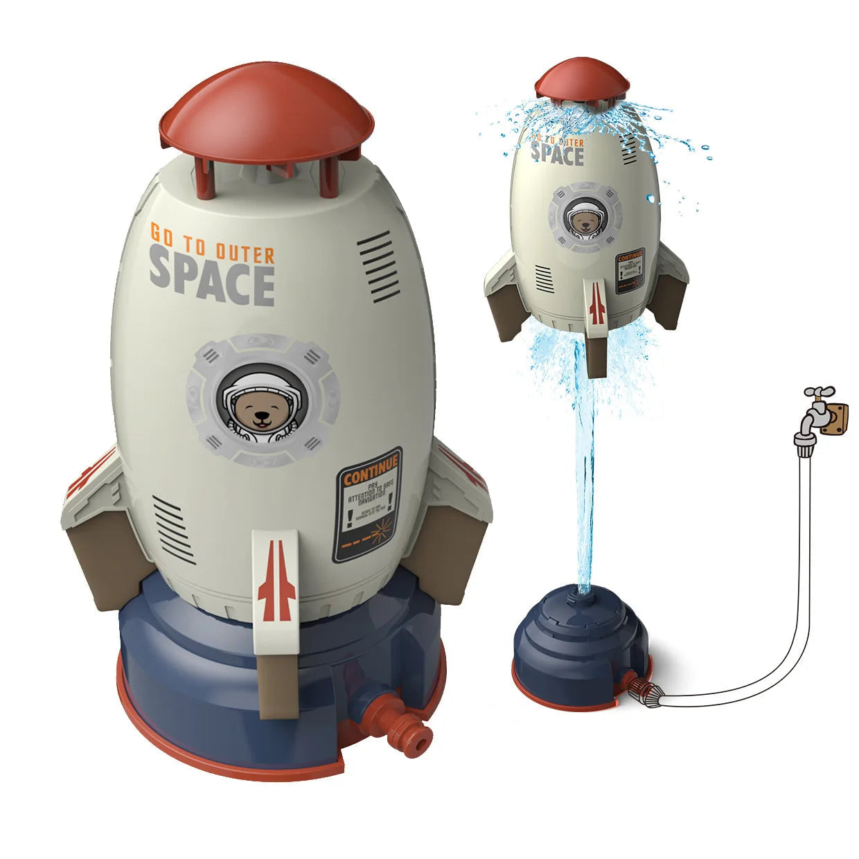Space Jet Sprinkler Spinning Flying Splash