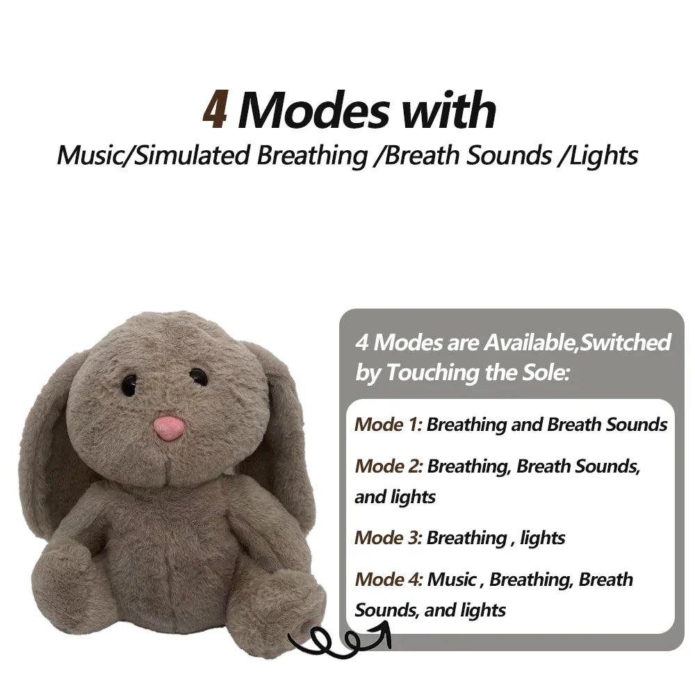 Sleeping Baby Breathing Elephant Plush Doll