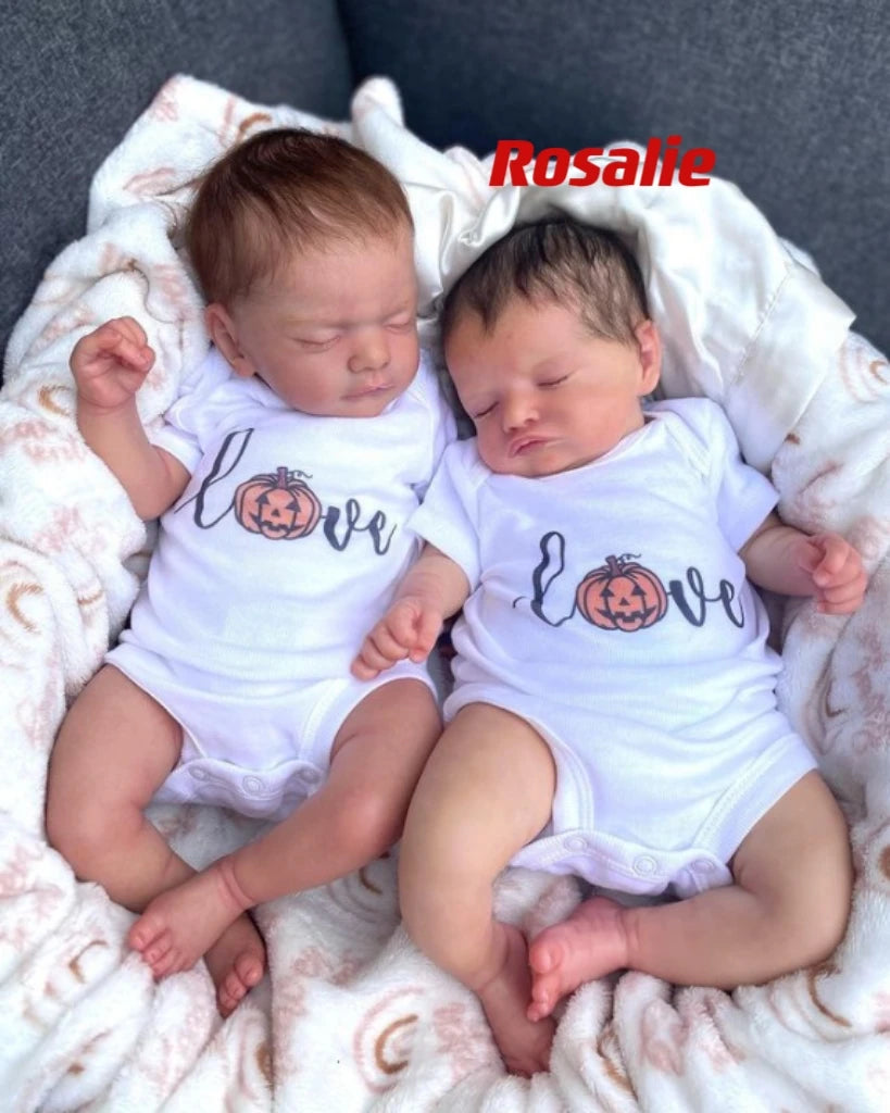 Sam and Rosalie - 45cm Full Body Silicone Vinyl  Reborn Baby Doll