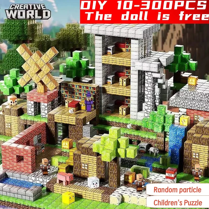 Magnetic Building Blocks Mine World Cube