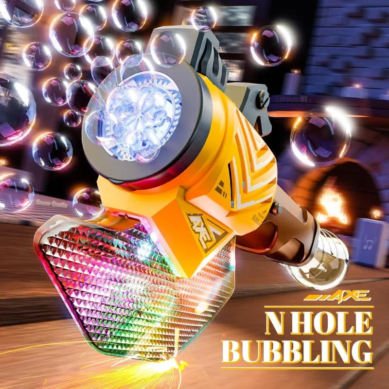 Handheld Bubble Wands Automatic Continuous Foaming Gun LED