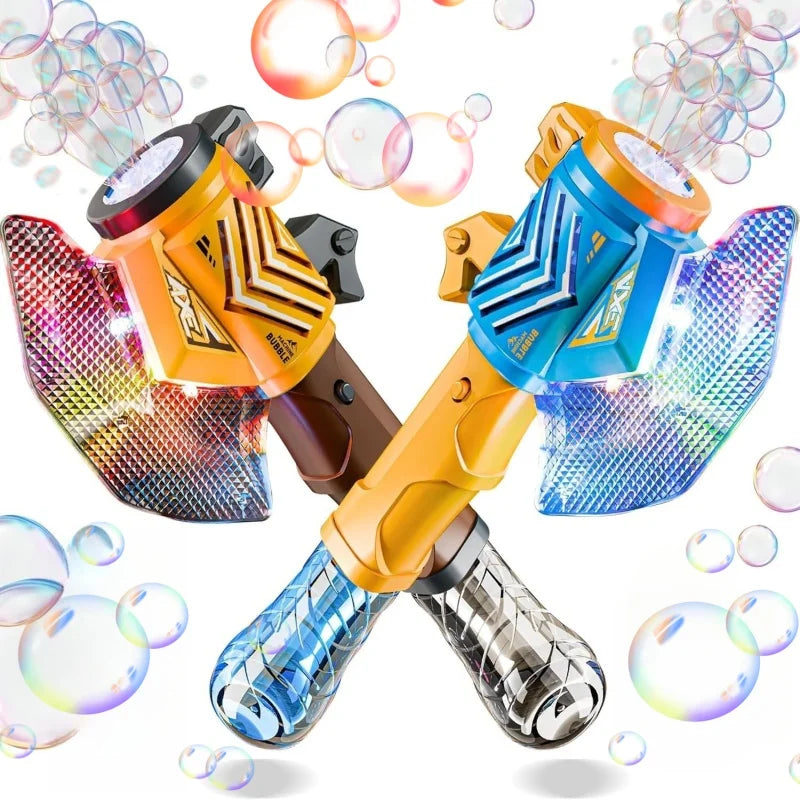 Handheld Bubble Wands Automatic Continuous Foaming Gun LED