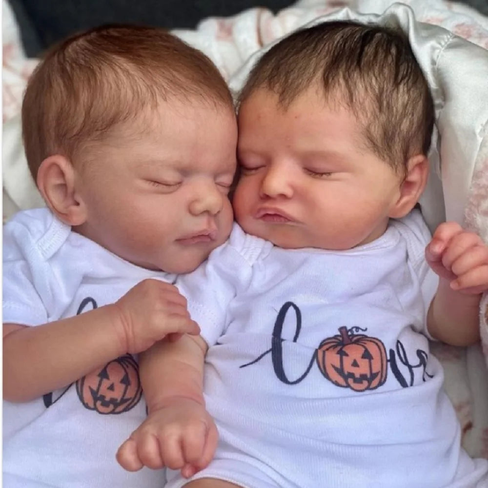 Sam and Rosalie - 45cm Full Body Silicone Vinyl  Reborn Baby Doll
