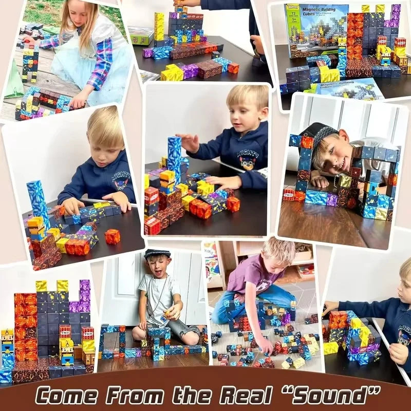 Magnetic Building Blocks Mine World Cube